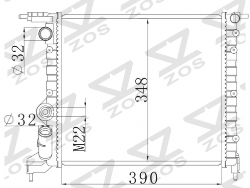 RENAULT R19 1.4 1390 E6J’88 1988 MT radiator