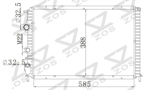 RENAULT MEGANE 1.9 1995- MT radiator