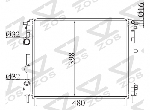 RENAULT Clio 1.2’98-01 Kangoo 1.2'00 2000 MT radiator
