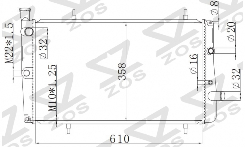 PEUGEOT 309 1986 1986 MT radiator