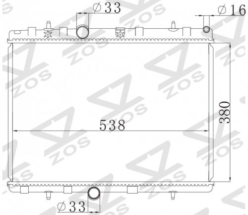 PEUGEOT CITROEN C2 (JM)(02-)1.6 HDI DV6ATED4 (D)2002- MT radiator