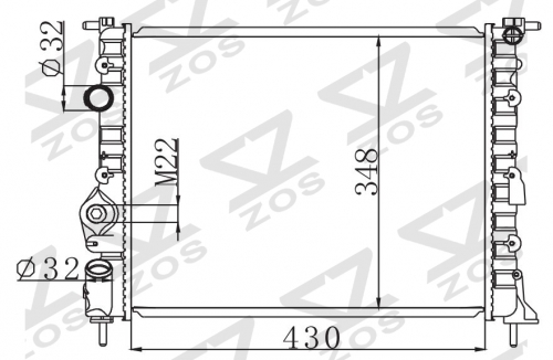 RENAULT CLIO 1.4 i G E7J' 1998- MT radiator