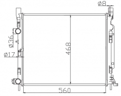 RENAULT KANGO(KWO-1_）1.6 16V 2008-2009 MT radiator