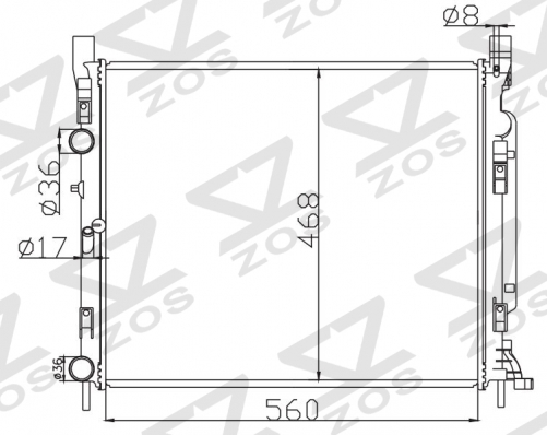 RENAULT KANGO(KWO-1_）1.6 16V 2008-2009 MT radiator