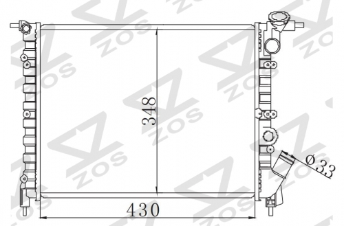 RENAULT R19 1.4i' 1988- MT radiator
