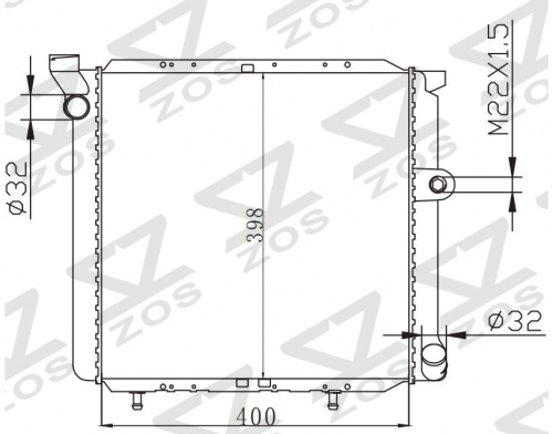 RENAULT R9/11 (81-) 1.6D F8M DIESEL MT radiator