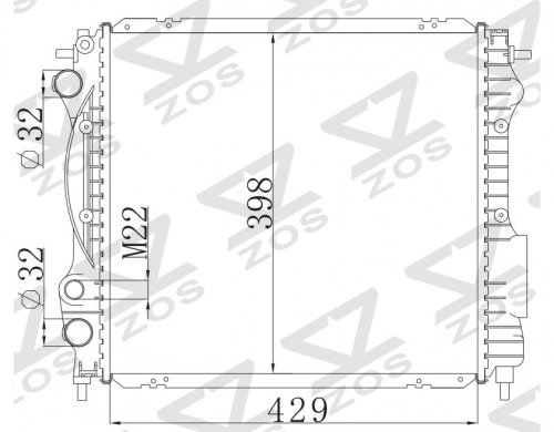 RENAULT CLIO 1.2 1171E5F' 1990-1998 MT radiator