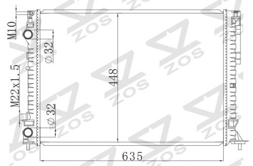 RENAULT LAGUNA 2.0I 93-01 MT radiator