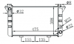 RENAULT 12 BREAK 70- MT radiator