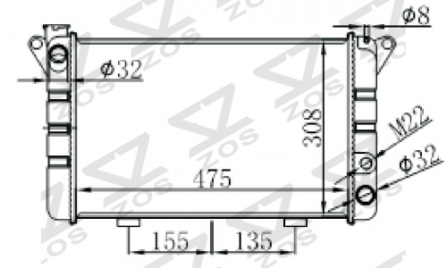 RENAULT 12 BREAK 70- MT radiator