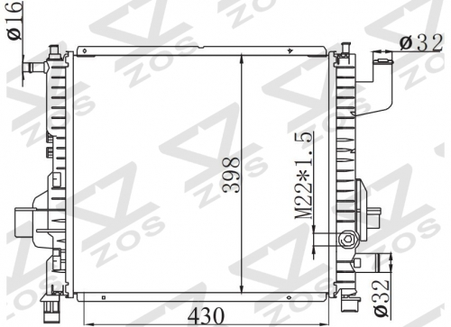 RENAULT TWINGO 1993- MT radiator