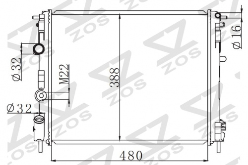 RENAULT CLIO II 1.2 i 2001- MT radiator