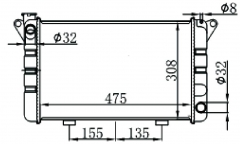 RENAULT 12 BREAK 70- MT radiator