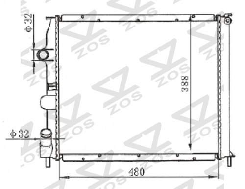 RENAULT CLIO 1.0i/1.2i/1.6i MT radiator