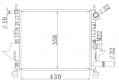 RENAULT TWINGO 1.0i 1993- MT radiator