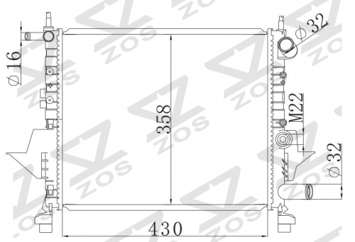 RENAULT TWINGO 1.0i 1993- MT radiator