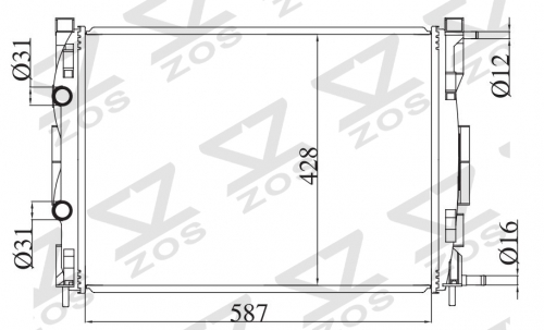 RENAULT MEGANE 1.5D 1.6G/SCENIC 1.5D 1.6G 1.9D 2.0G 2000-2003 MT radiator