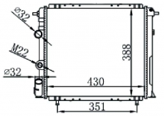RENAULT R 19 1.4L 88- MT radiator