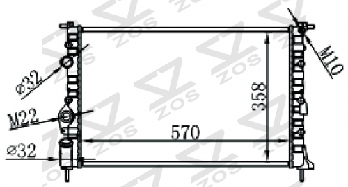 RENAULT MEGANE I(BAO/1)1.6i 96-03-MT radiator