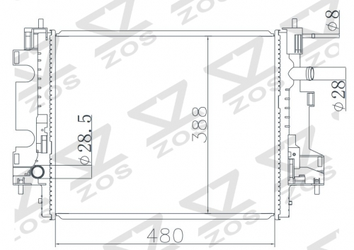 RENAULT TWINGO 14- radiator