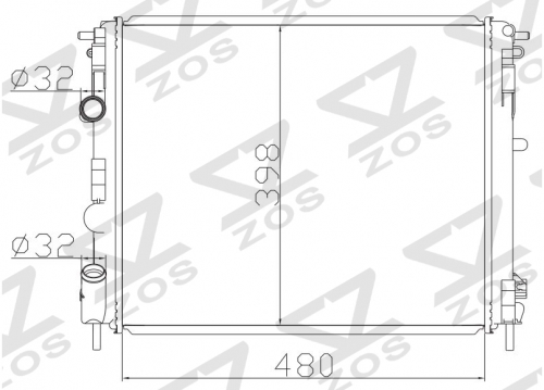 RENAULT LOGAN/DACIA 1.4I 2004- MT radiator
