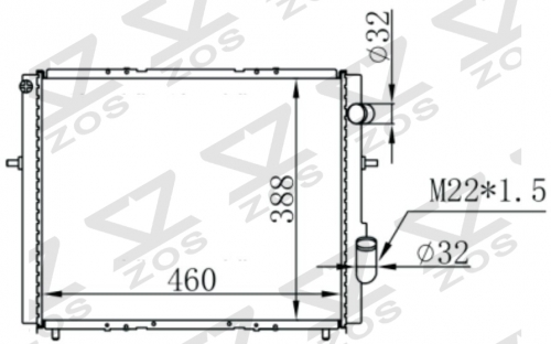 RENAULT GLIO 90-98 MT radiator