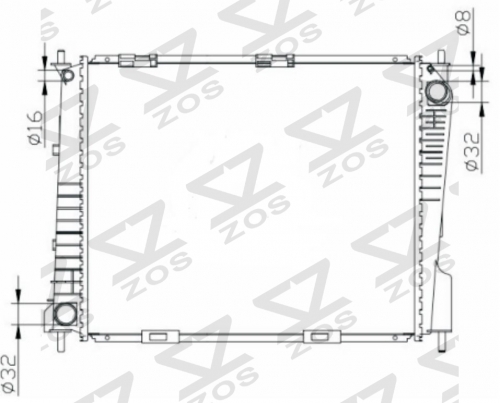 RENAULT CLIO III (05-) 1.2 1.4 1.6 16V MT radiator