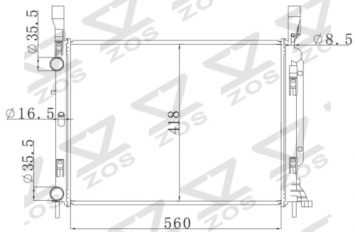 RENAULT KANGOO KWO/1 1.5 08- MT radiator