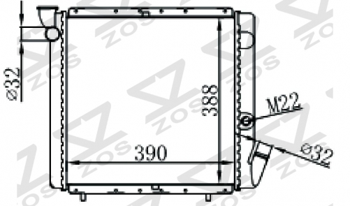 RENAULT EXPRESS 1.6D 85- MT radiator