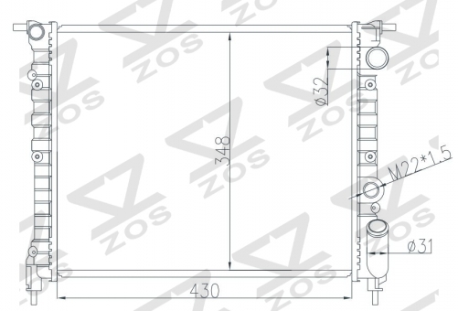 RENAULT 89-96 RENAULT R21 2.0/2.2L radiator