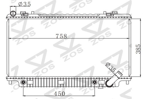 HOLDEN COMMODORE VE V6 2006- AT radiator
