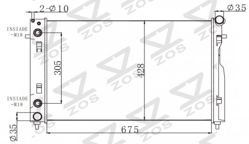 HOLDEN COMMODORE VY V8 2002-2004 AT radiator