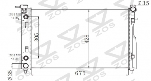 HOLDEN COMMODORE VY V6 2002-2004 AT radiator