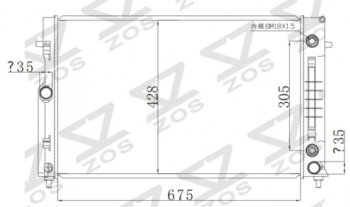 HOLDEN commodore VZ V6 04 2004 AT radiator