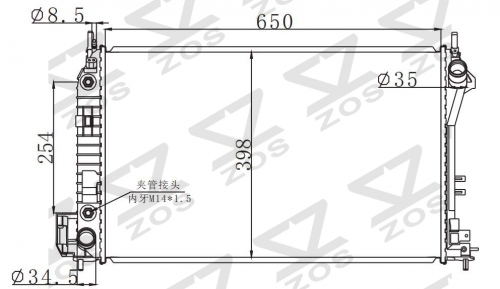 HOLDEN VECTRA EC'03-05-AT radiator