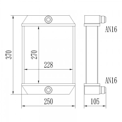 Universal aluminum radiator AN16