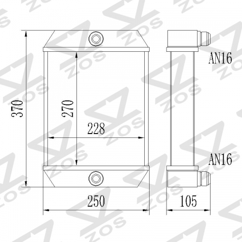 Universal aluminum radiator AN16
