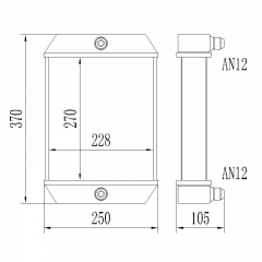 Universal aluminum radiator AN12