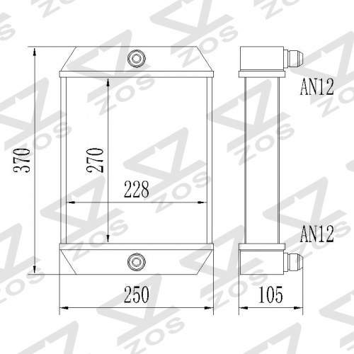 Universal aluminum radiator AN12