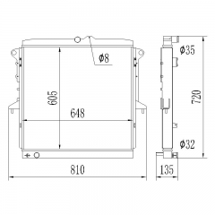FORD RANGER (TKE) 2011- aluminum radiator