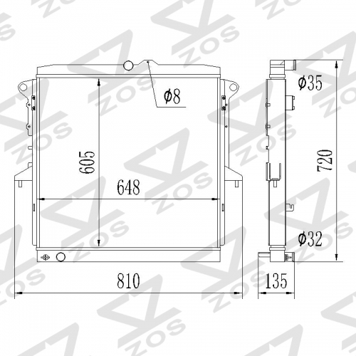 FORD RANGER (TKE) 2011- aluminum radiator