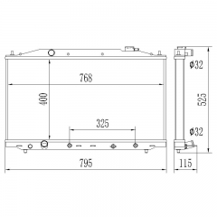 Honda Accord Crosstour 2.4L L4 2008-2015 ACCORD VIII Estate (CW) ACCORD VIII (CU) 2.4 i (CU2) ACCORD IX Saloon (CR) 2.4 (CR2) 2008- aluminum radiator