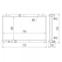 Honda CIVIC XI Hatchback (FL) Type-R (FL5) 2022.06- aluminum radiator