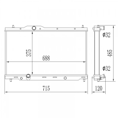 HONDA CIVIC X Hatchback (FC_, FK_) 2.0 Type-R (FK8) 2017-06 - 2022-12 aluminum radiator