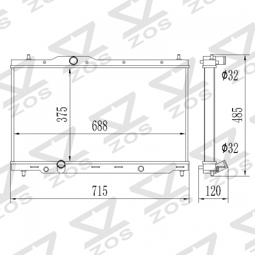HONDA CIVIC X Hatchback (FC_, FK_) 2.0 Type-R (FK8) 2017-06 - 2022-12 aluminum radiator