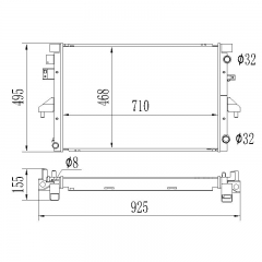 VW CALIFORNIA T5 Camper MULTIVAN T5 TRANSPORTER T5 2.5 TDI 2003- 2009 aluminum radiator