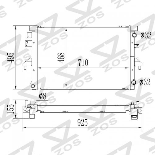 VW CALIFORNIA T5 Camper MULTIVAN T5 TRANSPORTER T5 2.5 TDI 2003- 2009 aluminum radiator