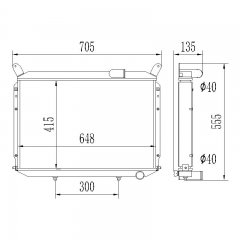 Nissan 300ZX 3.0L V6 2960cc 181ci 1984-1988 aluminum radiator