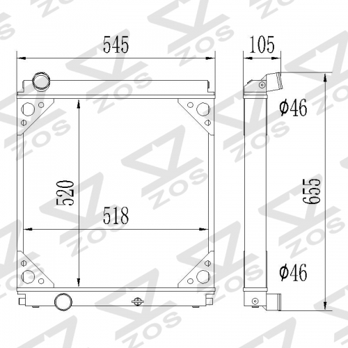 Mitsubishi Canter FE83C 4D33 [ME417293] truck radiator