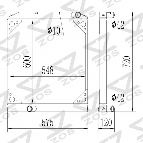 HINO300 N04C-T E-3 XZU414 XZU424[16400-78612] radiator